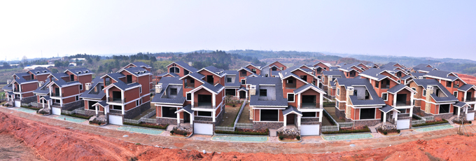 桃花源別墅（瀝青瓦、宏成磚、文化石）案例